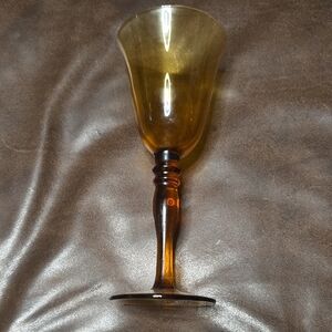 Elegant Amber Glass Vase